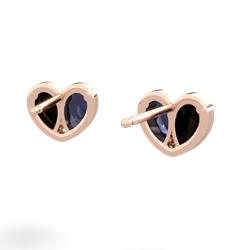 Onyx 'Our Heart' 14K Rose Gold earrings E5072