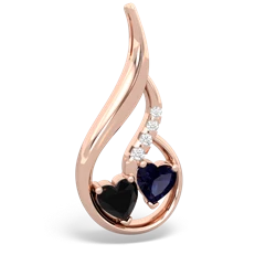 Onyx Keepsake Curves 14K Rose Gold pendant P5450