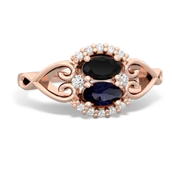 Onyx Love Nest 14K Rose Gold ring R5860