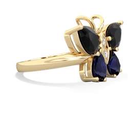 Onyx Butterfly 14K Yellow Gold ring R2215