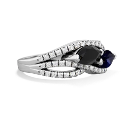 Onyx Diamond Rivers 14K White Gold ring R3070