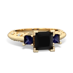 Onyx Eternal Embrace Engagement 14K Yellow Gold ring C2001