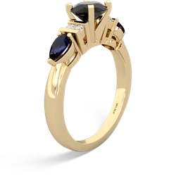 Onyx 6Mm Round Eternal Embrace Engagement 14K Yellow Gold ring R2005