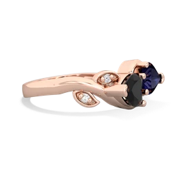 Onyx Floral Elegance 14K Rose Gold ring R5790