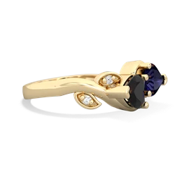 Onyx Floral Elegance 14K Yellow Gold ring R5790