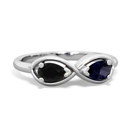 Onyx Infinity 14K White Gold ring R5050