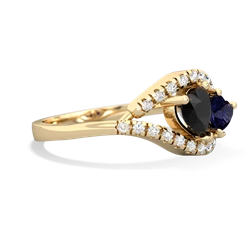 Onyx Mother And Child 14K Yellow Gold ring R3010