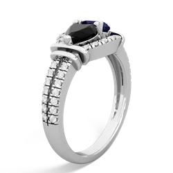 Onyx Art-Deco Keepsake 14K White Gold ring R5630