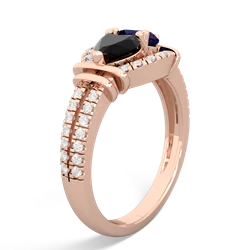 Onyx Art-Deco Keepsake 14K Rose Gold ring R5630