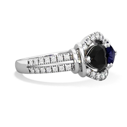 Onyx Art-Deco Keepsake 14K White Gold ring R5630