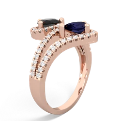 Onyx Diamond Dazzler 14K Rose Gold ring R3000