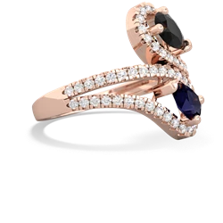 Onyx Diamond Dazzler 14K Rose Gold ring R3000