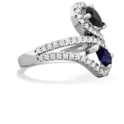 Onyx Diamond Dazzler 14K White Gold ring R3000