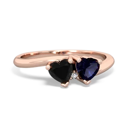 Onyx Sweethearts 14K Rose Gold ring R5260