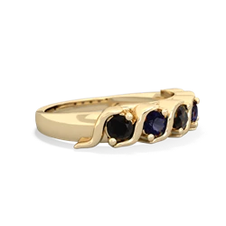 Onyx Anniversary Band 14K Yellow Gold ring R2089