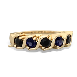 Onyx Anniversary Band 14K Yellow Gold ring R2089