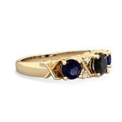 Onyx Hugs And Kisses 14K Yellow Gold ring R5016