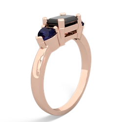 Onyx Three Stone 14K Rose Gold ring R5235