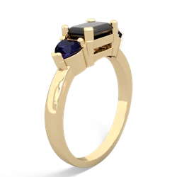 Onyx Three Stone 14K Yellow Gold ring R5235