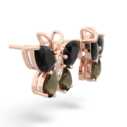 Onyx Butterfly 14K Rose Gold earrings E2215