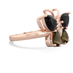 Onyx Butterfly 14K Rose Gold ring R2215