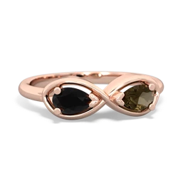 Onyx Infinity 14K Rose Gold ring R5050