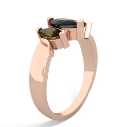 Onyx Three Peeks 14K Rose Gold ring R2433