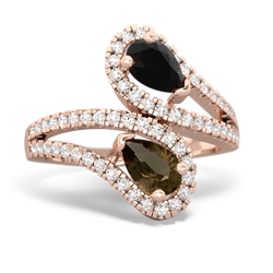 Onyx Diamond Dazzler 14K Rose Gold ring R3000