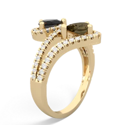 Onyx Diamond Dazzler 14K Yellow Gold ring R3000