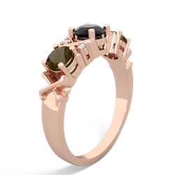 Onyx Hugs And Kisses 14K Rose Gold ring R5016