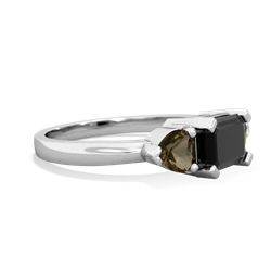 Onyx Three Stone 14K White Gold ring R5235