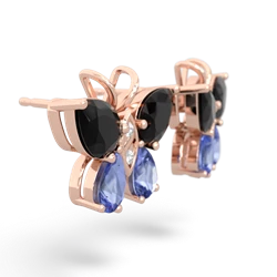 Onyx Butterfly 14K Rose Gold earrings E2215