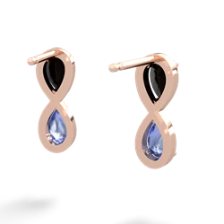 Onyx Infinity 14K Rose Gold earrings E5050