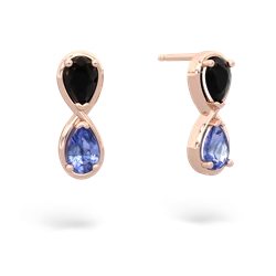 Onyx Infinity 14K Rose Gold earrings E5050