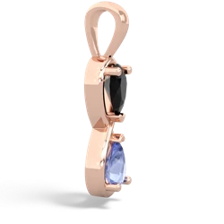 Onyx Infinity 14K Rose Gold pendant P5050