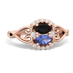 Onyx Love Nest 14K Rose Gold ring R5860