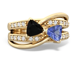 Onyx Bowtie 14K Yellow Gold ring R2360