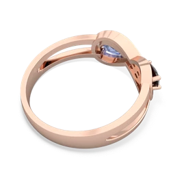 Onyx Diamond Infinity 14K Rose Gold ring R5390