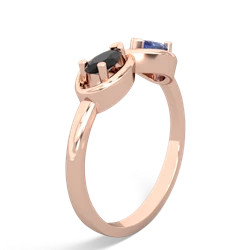 Onyx Infinity 14K Rose Gold ring R5050