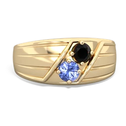 Onyx Men's Streamline 14K Yellow Gold ring R0460