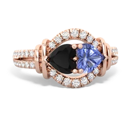 Onyx Art-Deco Keepsake 14K Rose Gold ring R5630