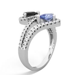 Onyx Diamond Dazzler 14K White Gold ring R3000