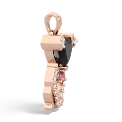 Onyx Puppy Love 14K Rose Gold pendant P5800