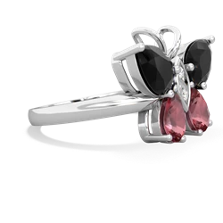 Onyx Butterfly 14K White Gold ring R2215