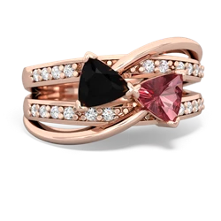 Onyx Bowtie 14K Rose Gold ring R2360