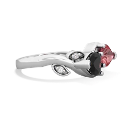 Onyx Floral Elegance 14K White Gold ring R5790