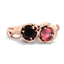 Onyx Rose Garden 14K Rose Gold ring R5510