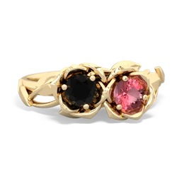 Onyx Rose Garden 14K Yellow Gold ring R5510