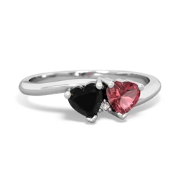 Onyx Sweethearts 14K White Gold ring R5260