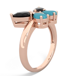 Onyx Butterfly 14K Rose Gold ring R2215